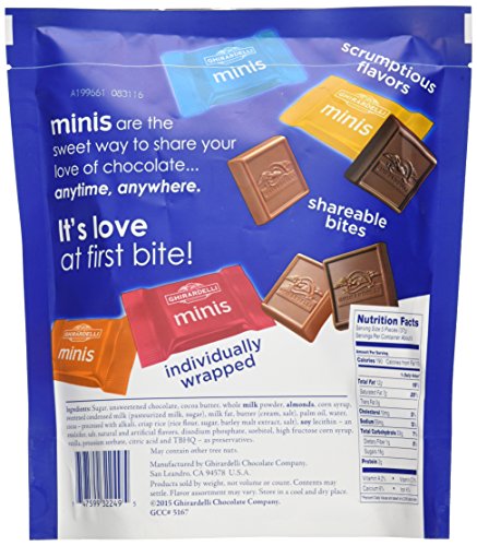 Ghirardelli Assorted Mini Squares Pouch, 12 Ounce, X-Large