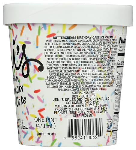 JENIS SPLENDID ICE CREAMS Buttercream Birthday Cake Ice Cream, 1 PT