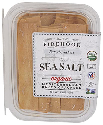Firehook Baked Crackers, Cracker Sea Salt Organic, 5.5 Ounce