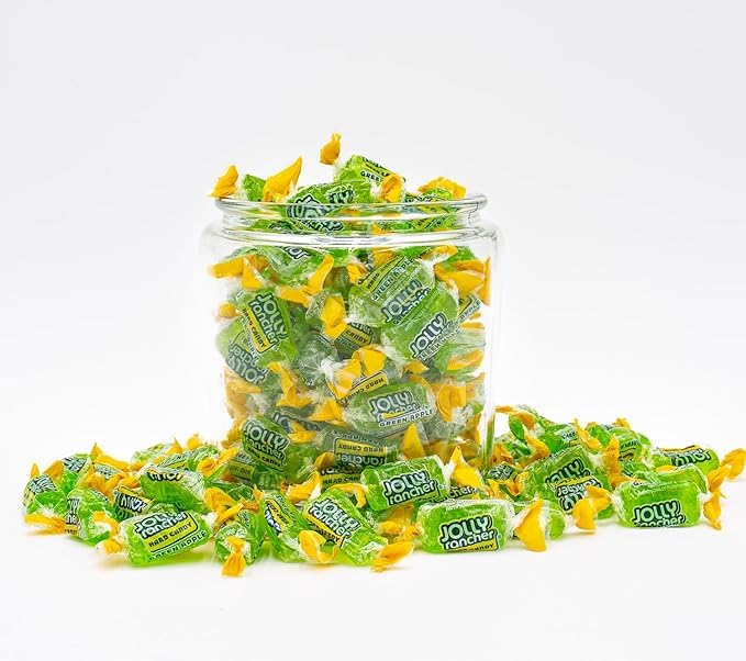 Jolly Ranchers Hard Candy 3lbs- All Green Apple Individually Wrapped Delicious Fresh Candy  48oz (Packaging Might Vary)