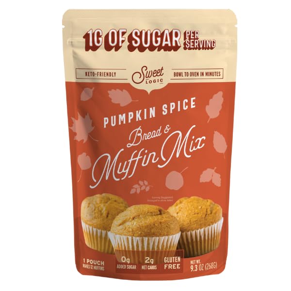 Sweet Logic Keto Baking Mix - Pumpkin Spice Muffin - Gluten-Free, Dairy-Free, High Protein - 10 oz