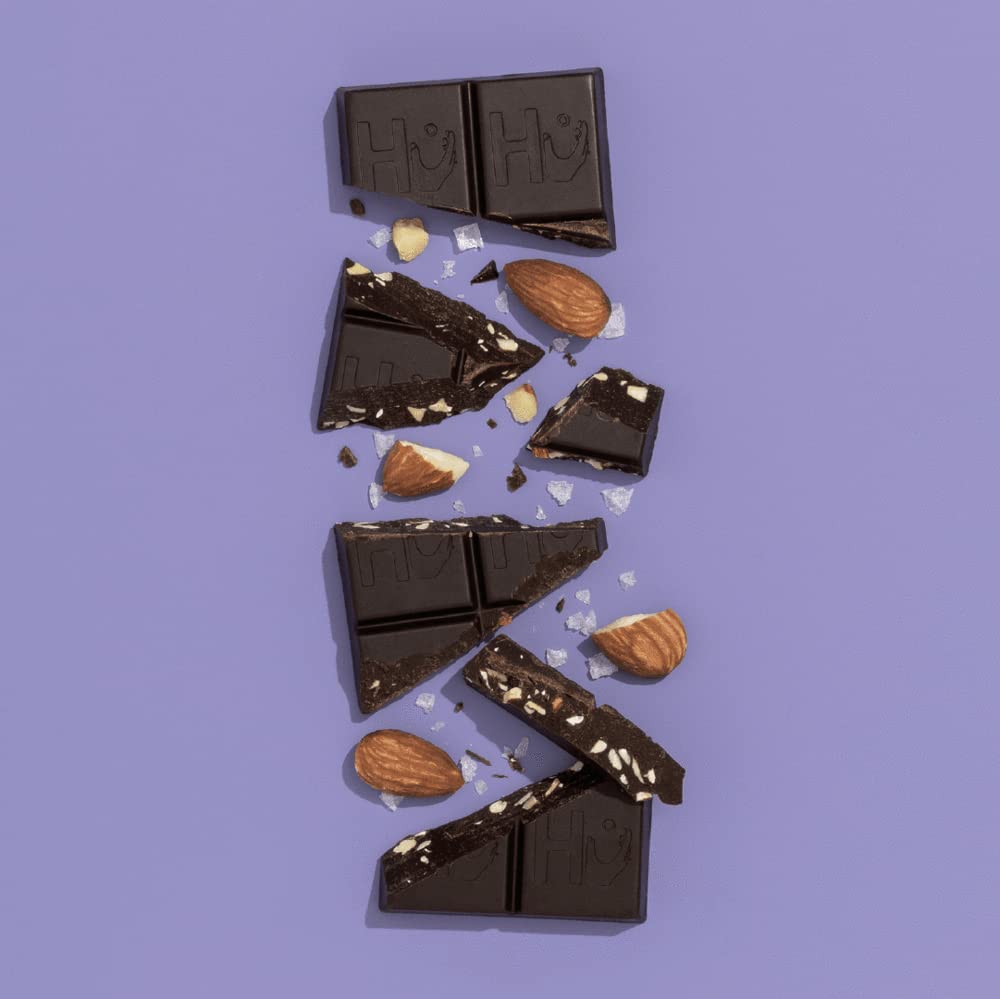 Hu Chocolate Bars | 12 Pack Almond Crunch Chocolate | Natural Organic Vegan, Gluten Free, Paleo, Non Gmo, Fair Trade Dark Chocol