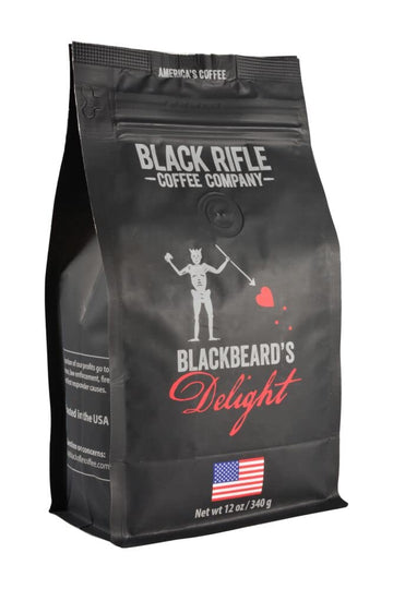 Black  Coffee Company Blackbeards Delight  12oz Bag  Ground Coffee Dark Roast - Roasted Blend Made from Arabica Beans - Colombian & Brazilian Beans - Veteran Founded & American Made