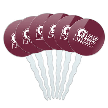 University of Arkansas at Little Rock Primary Logo Cupcake Picks Toppers Decoration Set of 6