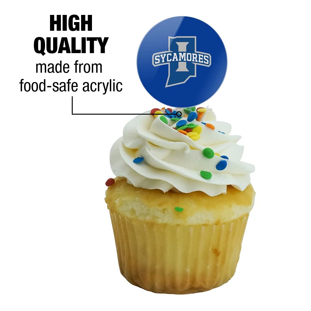 Indiana State University Primary Logo Cupcake Picks Toppers Decoration Set Of 6