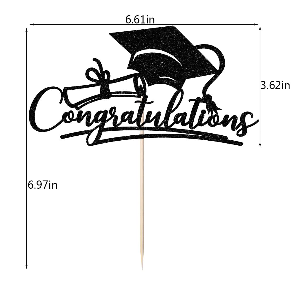 Sodasos Congratulations 2024 Graduation Cake Topper,Congrats Grad Cake Decor - 2024 High School; College;Senior Graduation Party