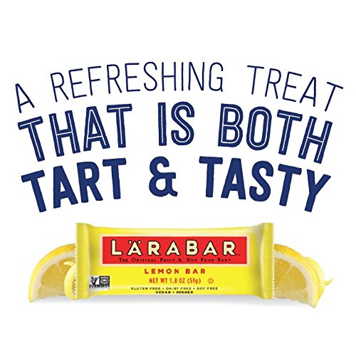 Lrabar Gluten Free Bar, Lemon Bar, 1.8 Oz Bars (16 Count), Whole Food Gluten Free Bars, Dairy Free Snacks
