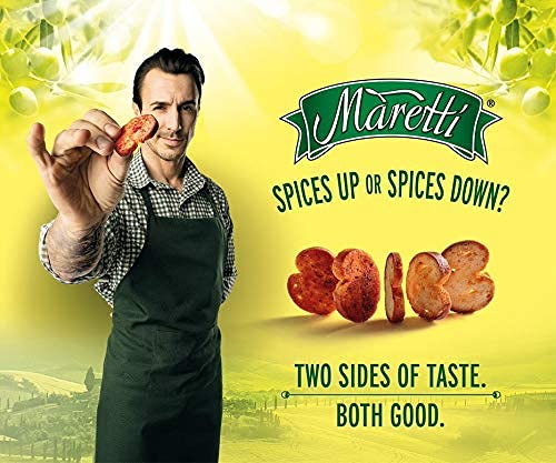 Maretti - Bruschette Chips With Tomato, Olives & Oregano - All Natural Oven Baked Bagel Chips - Good For Vegetarians - Party Sna