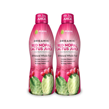 Maxx Herb Organic Red Nopal Cactus Juice - For Joint Support, Healthy Digestion, Immune Support, Vegan, Non-Gmo And Gluten Free 