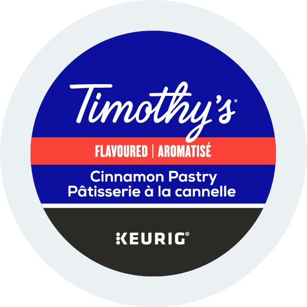 Timothys World Coffee K-Cup Portion Pack, Cinnamon Pastry, 24 Count (Pack of 2), Model ALP574