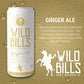 Wild Bills Ginger Ale Soda - Classic Craft Soda, Caffeine Free, Made with Pure Cane Sugar, 12 Oz, 12 Pack