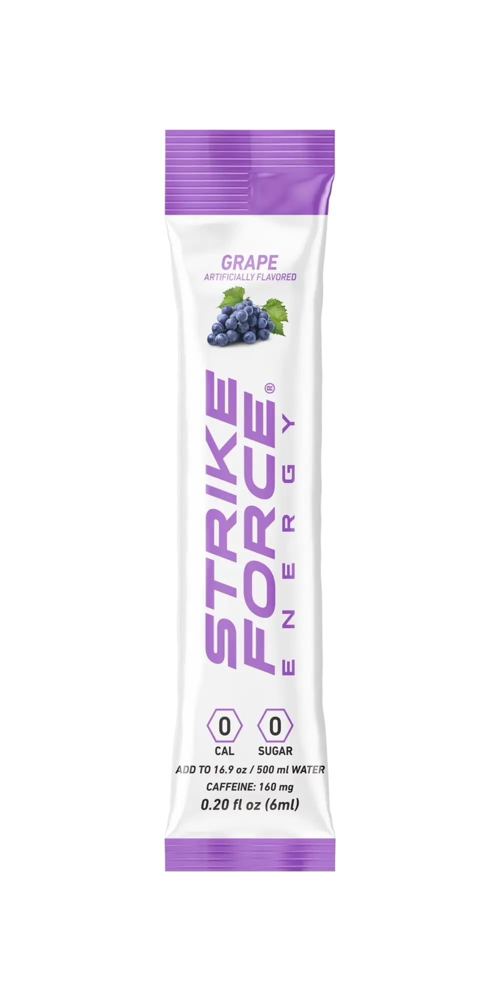 Strike Force Energy Drink Mix - G  Flavor - Zero Calories, Keto Friendly - 40 Liquid Packs