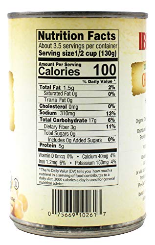 Iberia Organic Chickpeas  15.5 oz (Pack of 8)