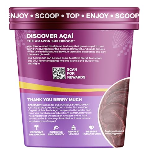 Sambazon Organic Original Aa   Berry Sorbet, 16 Oz