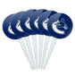 GRAPHICS & MORE Cupcake Picks Set of 6 - Vancouver Canucks Logo - Multi Color - One Size