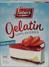 LIEBERS Unflavored Gelatin Powder - Sugar Free, Gluten Free - 1 Oz. Box, Contains 2 Packets