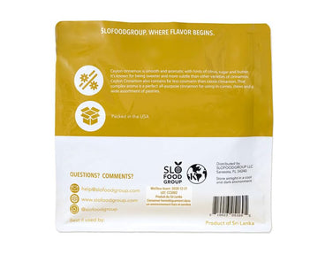 Slofoodgroup Ceylon Cinnamon Sticks - Pure Ceylon Quills - 1 lb - Brown - 5 Inch Cut - Spice from Sri Lanka - True Cinnamon