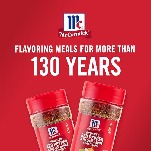 McCormick Seasoning, Crushed Red Pepper & Italian Herbs, Robust Italian Seasoning for Garlic Bread, Pasta, Dip and More, 2.64 oz