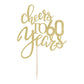 Qertesl Gold Glitter Cheers To 60 Years Cake Topper, Happy 60Th Birthday Cake Decorations,Perfect For 60 Years Cake Decorating,W