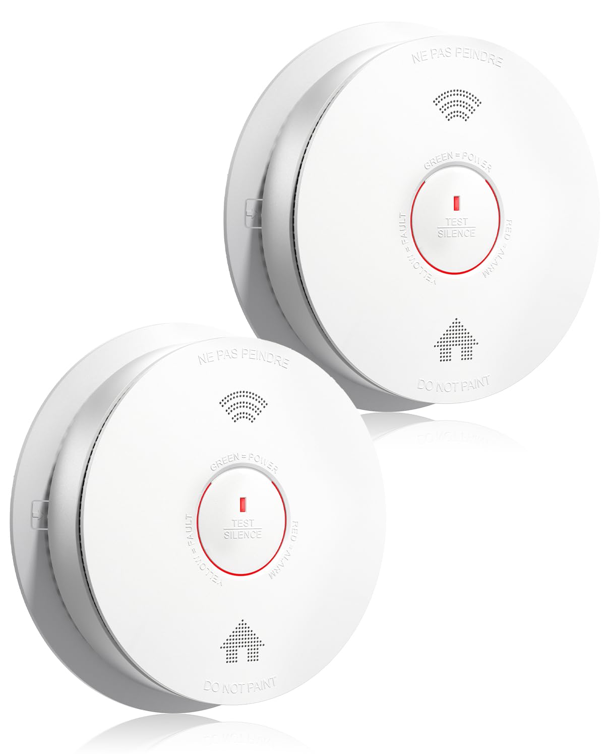 Siterwell Smoke Alarm And Carbon Monoxide Detector, Smoke And Carbon Monoxide Detector With Voice Speaker, Led Light, Auto-Check