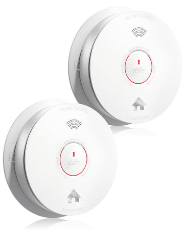Siterwell Smoke Alarm And Carbon Monoxide Detector, Smoke And Carbon Monoxide Detector With Voice Speaker, Led Light, Auto-Check