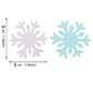 YOcity 50PCS Edible Snowflakes Cake Decorations, Wafer Paper, 1.9 inches, Blue+White Mix, Frozen Theme Party Supplies