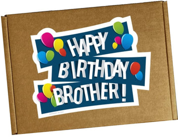 Hangry Kit Birthday Snack Box For Your Brother - (20 Count) Happy Birthday Gift Basket Care Package - Contains Birthday Snacks,