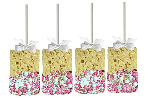 Baby Girl Bows & Pearls Edible Confetti Sprinkles Cake Cookie Cupcake Icecream Donut Quins - 4Oz