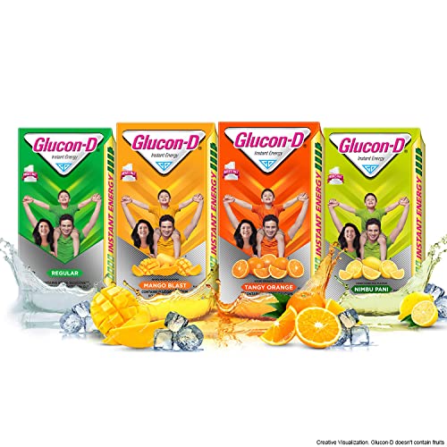 Glucon-D Tangy Orange Glucose Powder With Free Sipper(1Kg, Refill)| For Tasty & Healthy Orange Flavoured Glucose Drink| Provides