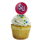 Graphics & More Shenandoah University Secondary Logo Cupcake Picks Toppers Decoration Set Of 6