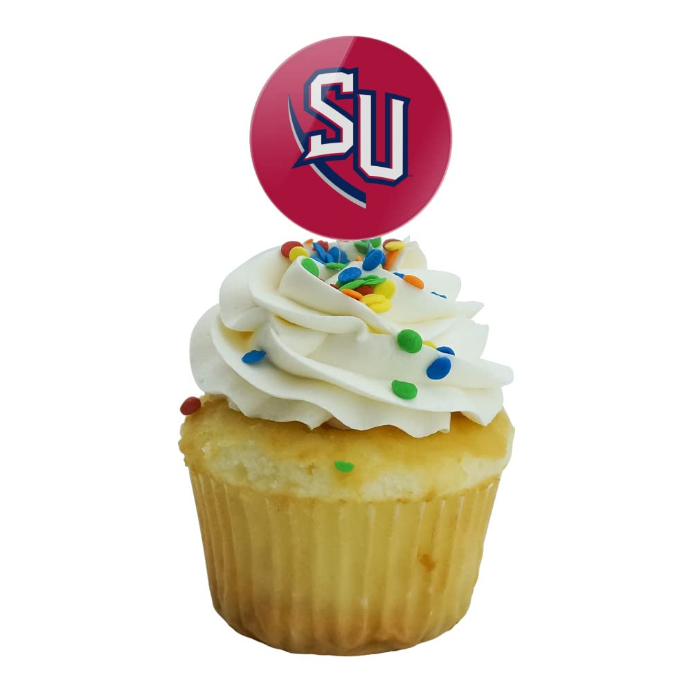 Graphics & More Shenandoah University Secondary Logo Cupcake Picks Toppers Decoration Set Of 6