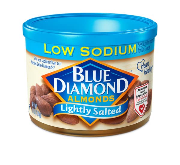 Blue Diamond Almonds Lightly Salted Almonds, 6 oz Package, Pack of 12
