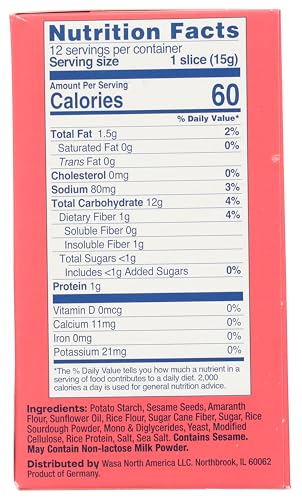 Wasa, Gluten Free Sesame & Sea Salt Crispbread, Net wt. 6.1 Oz (Pack of 1)