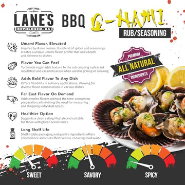Lane'S Q-Nami Japanese Seasoning Rub, All-Natural Shichimi Togarashi Seasoning For Steak, Chicken, Veggies, & Tuna, Gluten-Free,