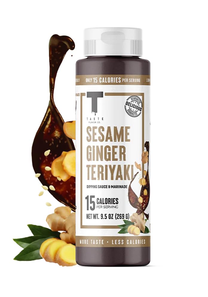 Taste Flavor Co. Grilling, Dipping Sauce and Marinade, Great Tasting, Low-Calorie Sauces, Keto Friendly, No Oils (3 Pack, Sesame