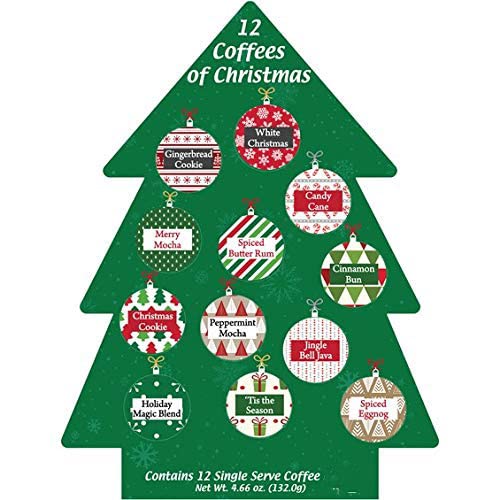 Christmas Coffee Gift 12 Single Serve Keurig Compatible K Cups Coffee Pods Advent Calendar For Adults Assortment- Holiday Coffee