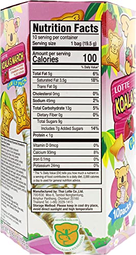 Lotte Koala s March Cookie with Strawberry Cream, 6.89 oz (Pack of 2)