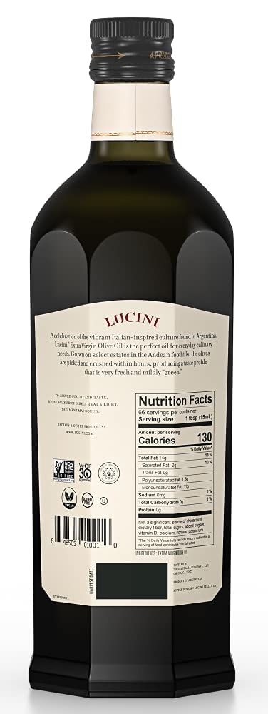 Lucini Extra Virgin Olive Oil, Everyday Argentinian, 1L (Pack Of 2)