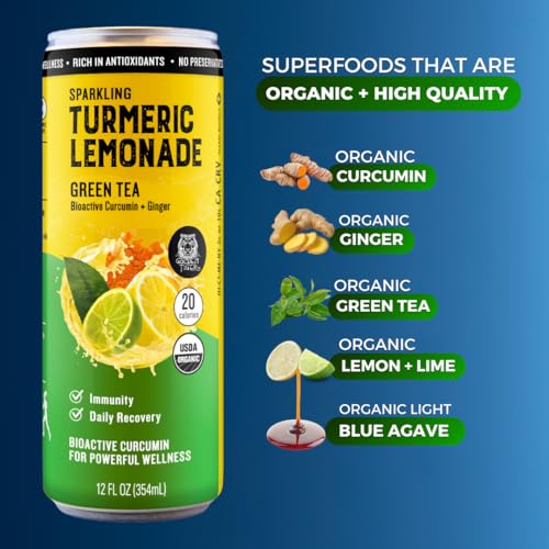 Golden Tiger Lemonade Sprk Grn Tea Tur (Pack Of 12)