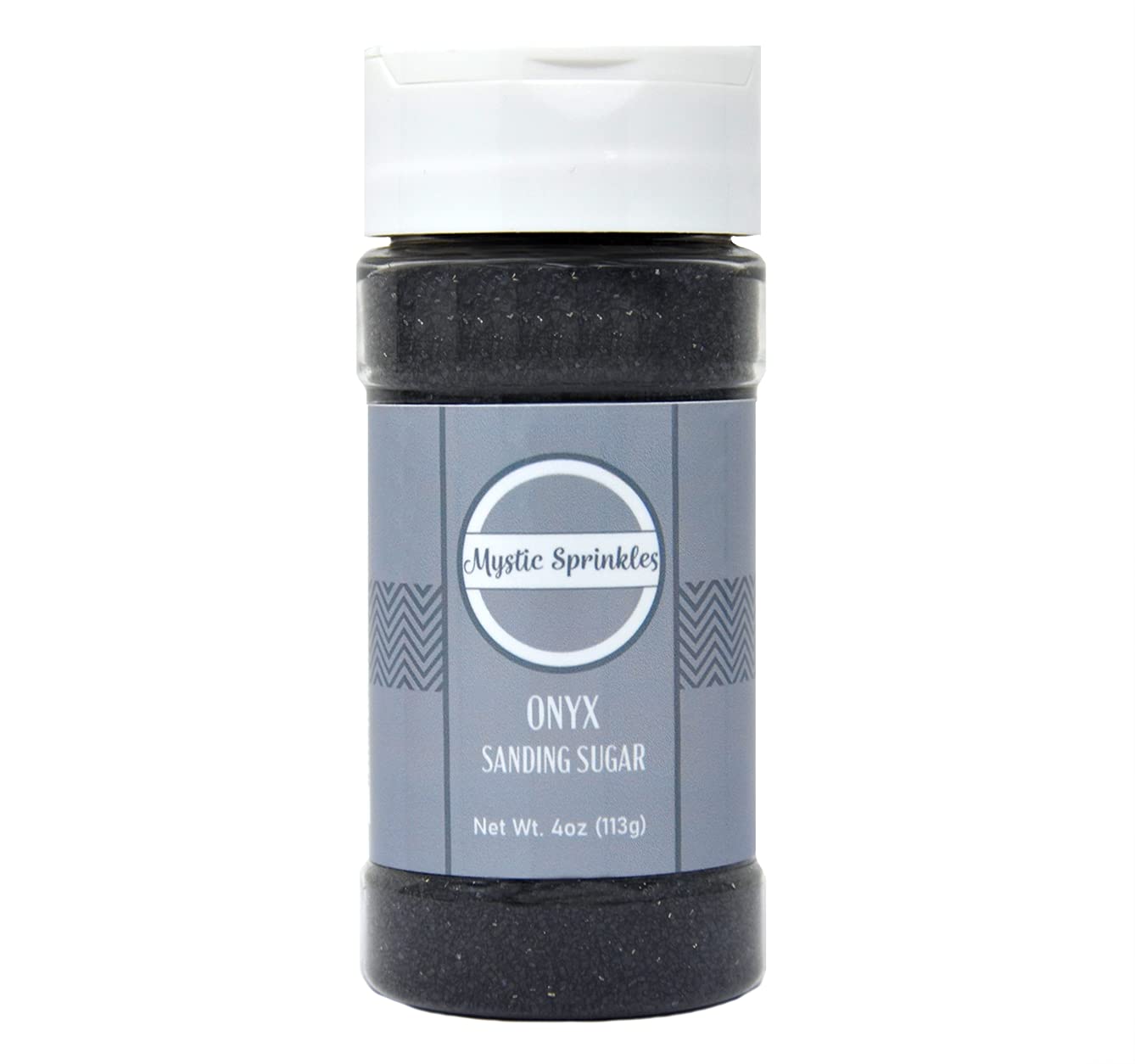 Mystic Sprinkles Sanding Sugar 4Oz Bottles (Onyx - Black Sanding Sugar 4Oz)