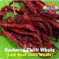 Asian Kitchen Kashmiri Chilli Whole, Low Heat Indian Chilli 3.5Oz (100G) ~ All Natural | Vegan | Gluten Friendly | Non-Gmo | Indian Origin