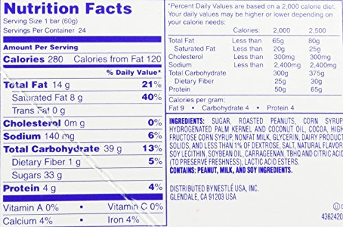 Baby Ruth Candy Bars 24ct 2.1 oz bars