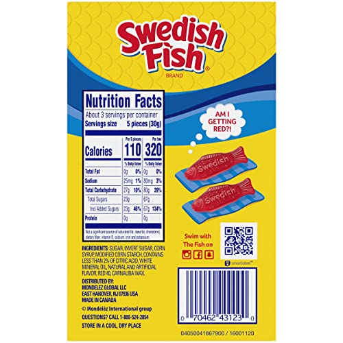 SWEDISH FISH Soft & Chewy Candy, 3.1 oz