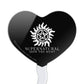 GRAPHICS & MORE Anti Possession Symbol Cupcake Picks Set of 6, Heart, Acrylic