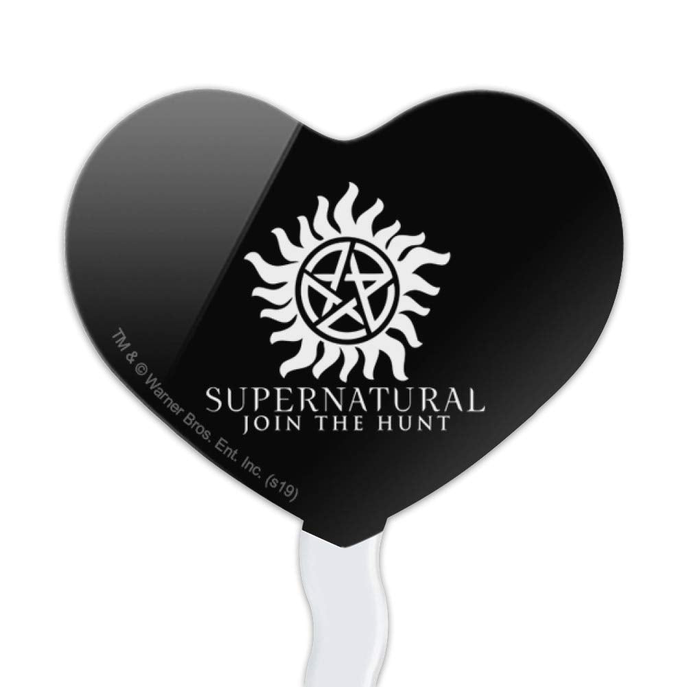 GRAPHICS & MORE Anti Possession Symbol Cupcake Picks Set of 6, Heart, Acrylic