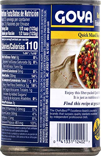 Goya Foods Red Kidney Beans, 15.5 Ounce (Pack of 24)
