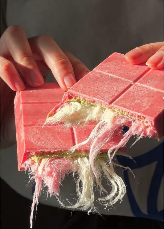 Angel Hair - Chocolate Cotton Candy Bar 170 Gram Strawberry And Pistachio Amazing Pack, Gift Box 5.9 Oz (1-Pack)