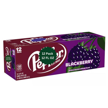 Dr  Pepper Blackberry Soda, 12 Fl OZ, Pack of 12 Cans