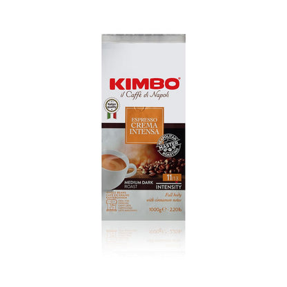 Kimbo Espresso Crema Intensa Whole Bean Coffee | Medium Dark Roast | 11/13 Intensity | Blended & Roasted in Italy | Full Body wi