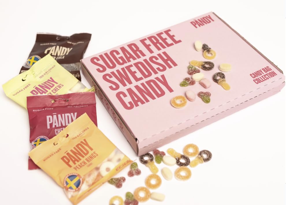 PÄNDY Swedish Sugar Free Candy Variety Pack - Keto Gummy Sweets, 1.8 Ounce Bags, Pack of 4